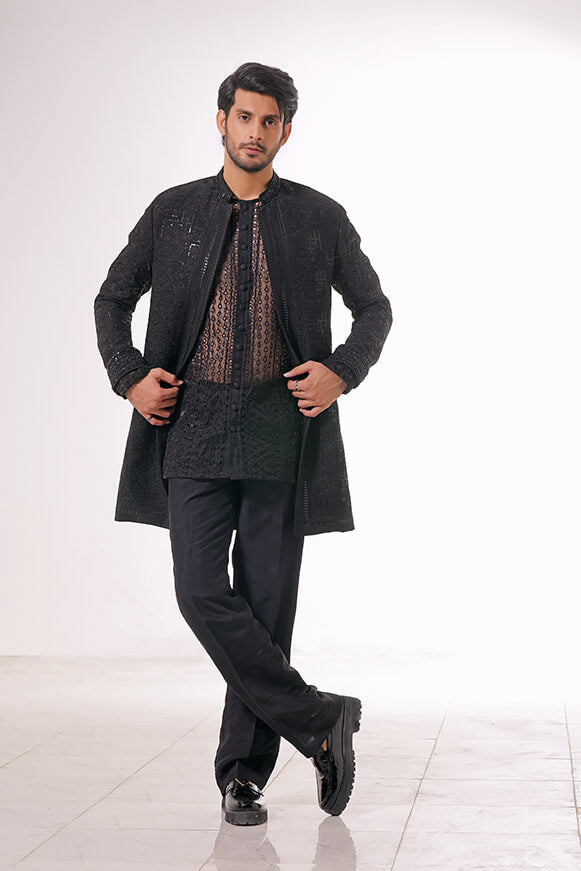 RAVEN – BLACK LONG PRINCE COAT